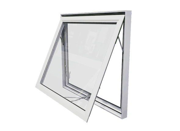 Awning Window with a white frame.